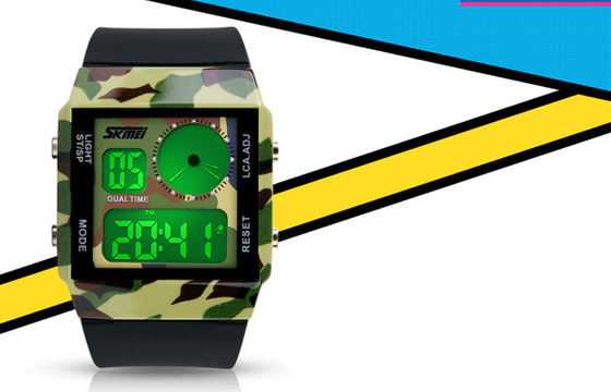 Children EL Backlight LED Wrist Watch Trendy Two Time Digital Watches