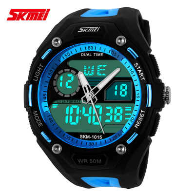 Men Analog Digital Wrist Watch , Dual Time Zone Watch OEM ODM