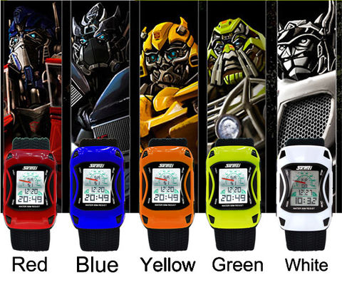 Colorful Lcd Analogue Watch With Digital Movement 30m Waterproof