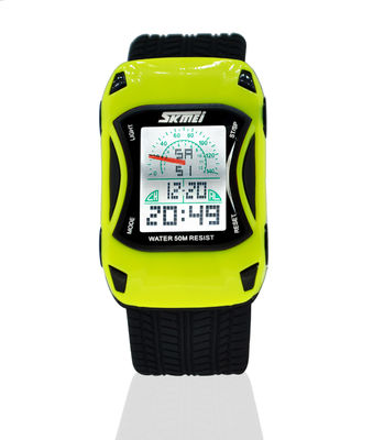 Trendy Kids Love LCD Analogue Watch With Silicone Soft Strap