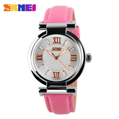 Customized Elegance Genuine Leather Womens Quartz Watches Mix Colors